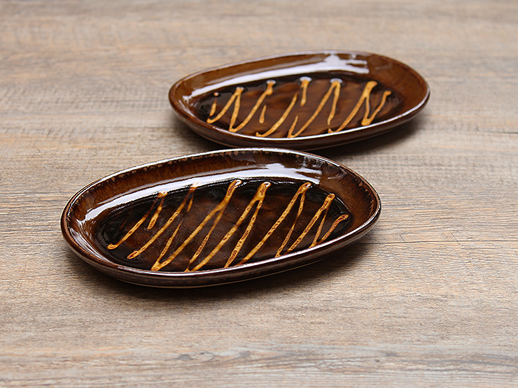 小石原焼スリップウェア四角皿／中皿/中鉢｜和食器・種類／和食器通販