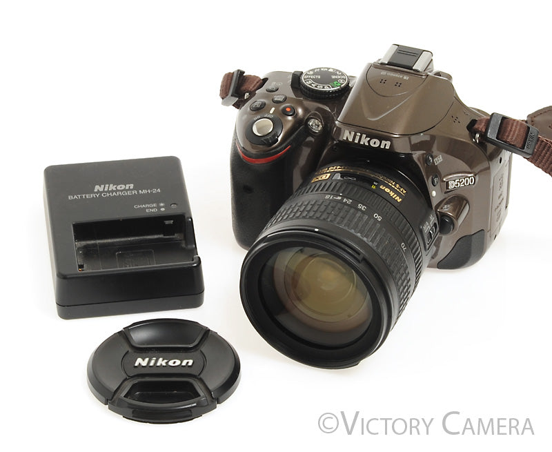 Nikon D5200 Brown 24.1MP DSLR w/ 18-70mm Zoom Lens ~7500 Shots [EXC+]