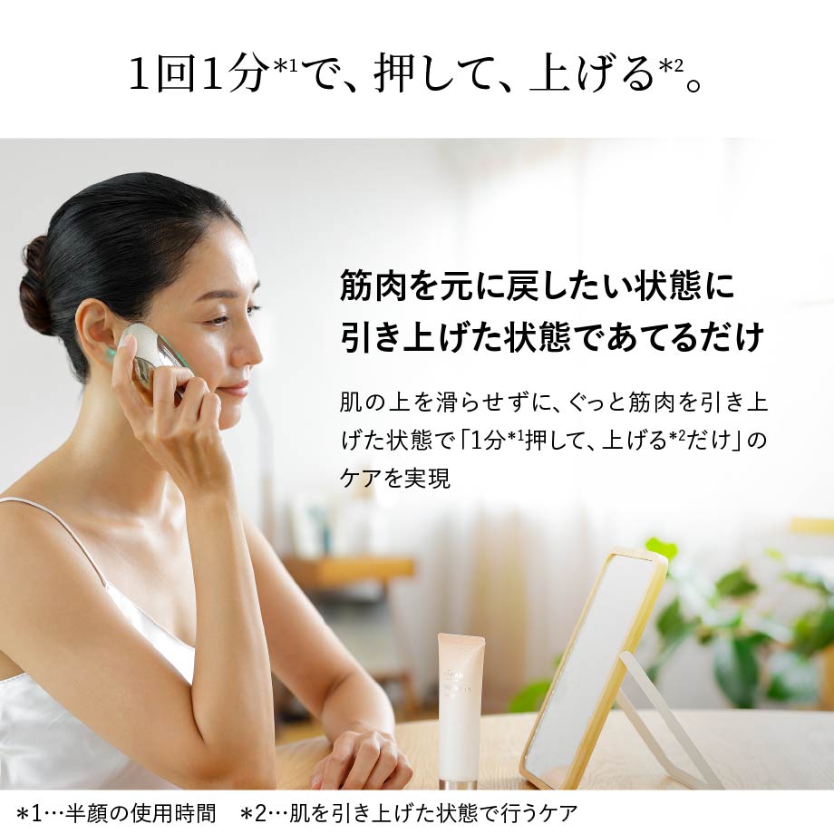 1回1分置くだけ。リフトケア特化型美顔器。 「リフトロジー