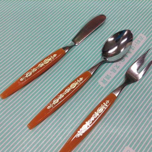 カトラリー】モーニングセット スプーン フォーク バターナイフ レトロ