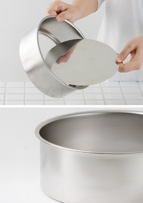 18-8 ステンレス 丸ケーキ型 底取 18cm｜製菓道具｜料理家 栗原はるみ