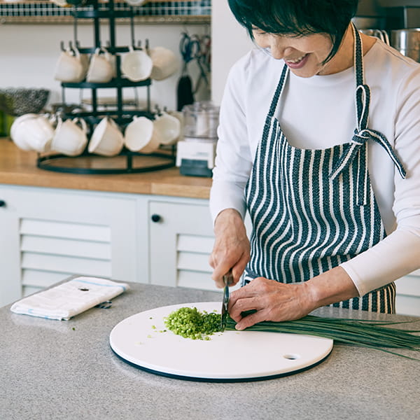 WEB限定セット】丸まな板(大/小)ネイビーとまな板スタンドのセット