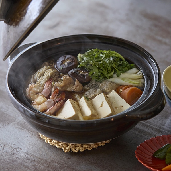 伊賀土鍋 アメ釉 中｜鍋・フライヤー・ケトル｜料理家 栗原はるみ