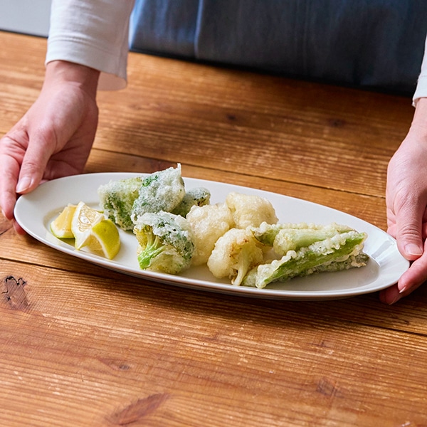 オーバルプレート 大 アイボリー｜皿・プレート｜料理家 栗原はるみ