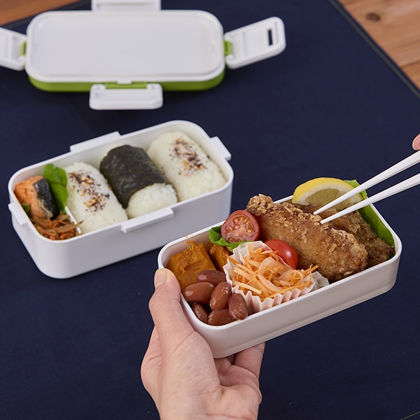 4点ロックランチBOXスリム2段 600ml｜SALE（お弁当アイテム）｜料理家