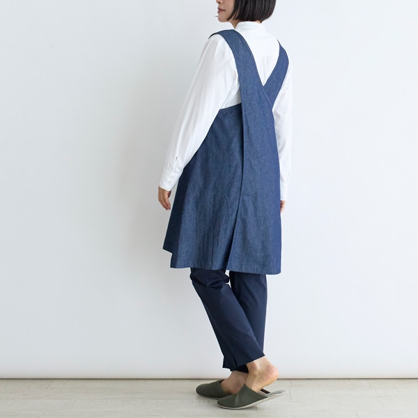 デニムフリークロスエプロン(ネイビー)｜SALE（エプロン）｜料理家