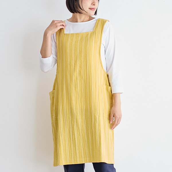 値下げ最終！パセリ☆イエロー☆コットンエプロン COTTON GAUZE APRON