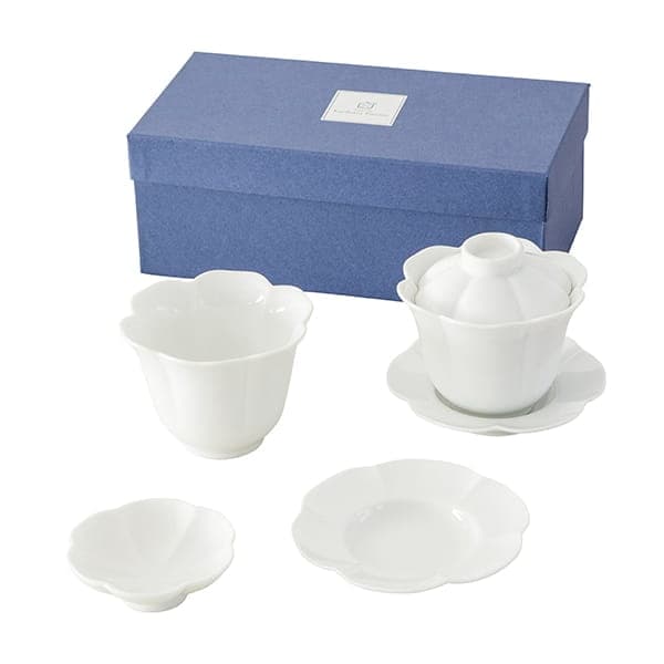 輪花ティータイム ペアセット｜カップ・湯のみ・ポット｜料理家 栗原