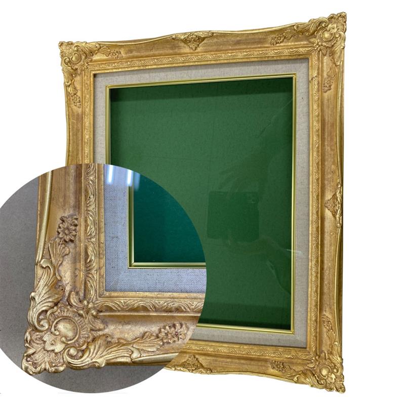 油彩額 9232N F4 ゴールド ガラス付 【期間限定！油彩額セール対象商品