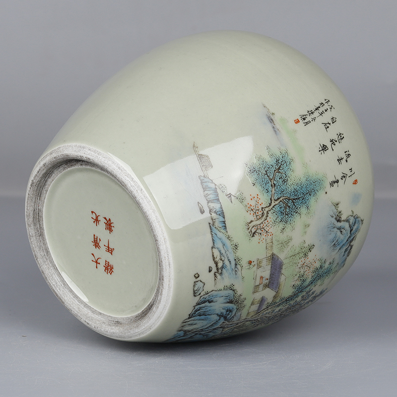 清 光緒帝代 粉彩磁器 山水画 壺 景徳鎮 中国陶器｜輸入マート