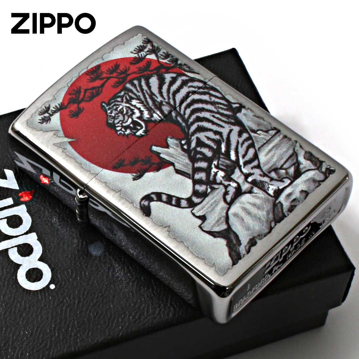 Zippo ジッポー タイガー 虎 アジア風 日本 Asian Tiger ブラッシュド