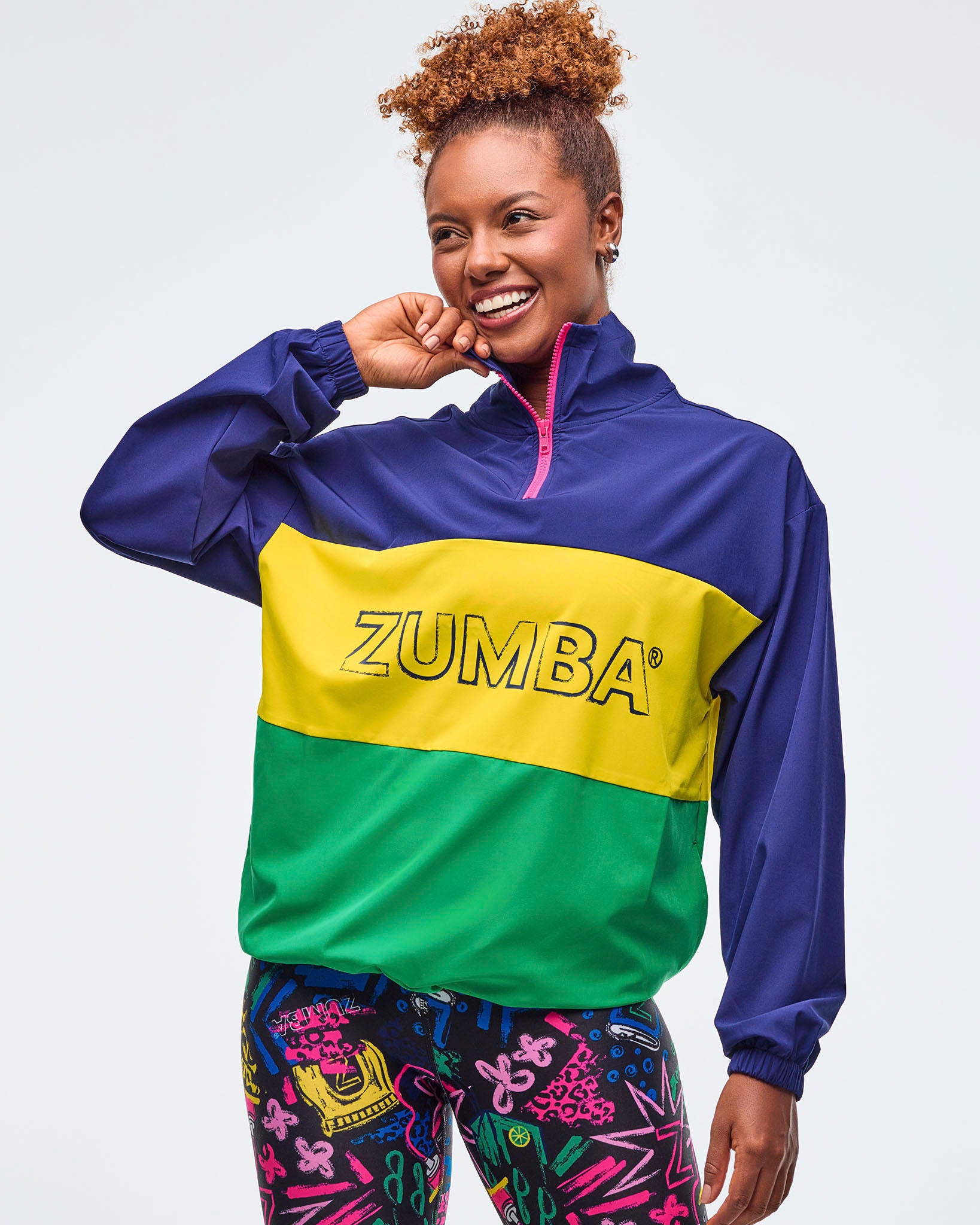 Sizzlin' Half-Zip Oversized Pullover Jacket – Zumba Wear | STRONG iD
