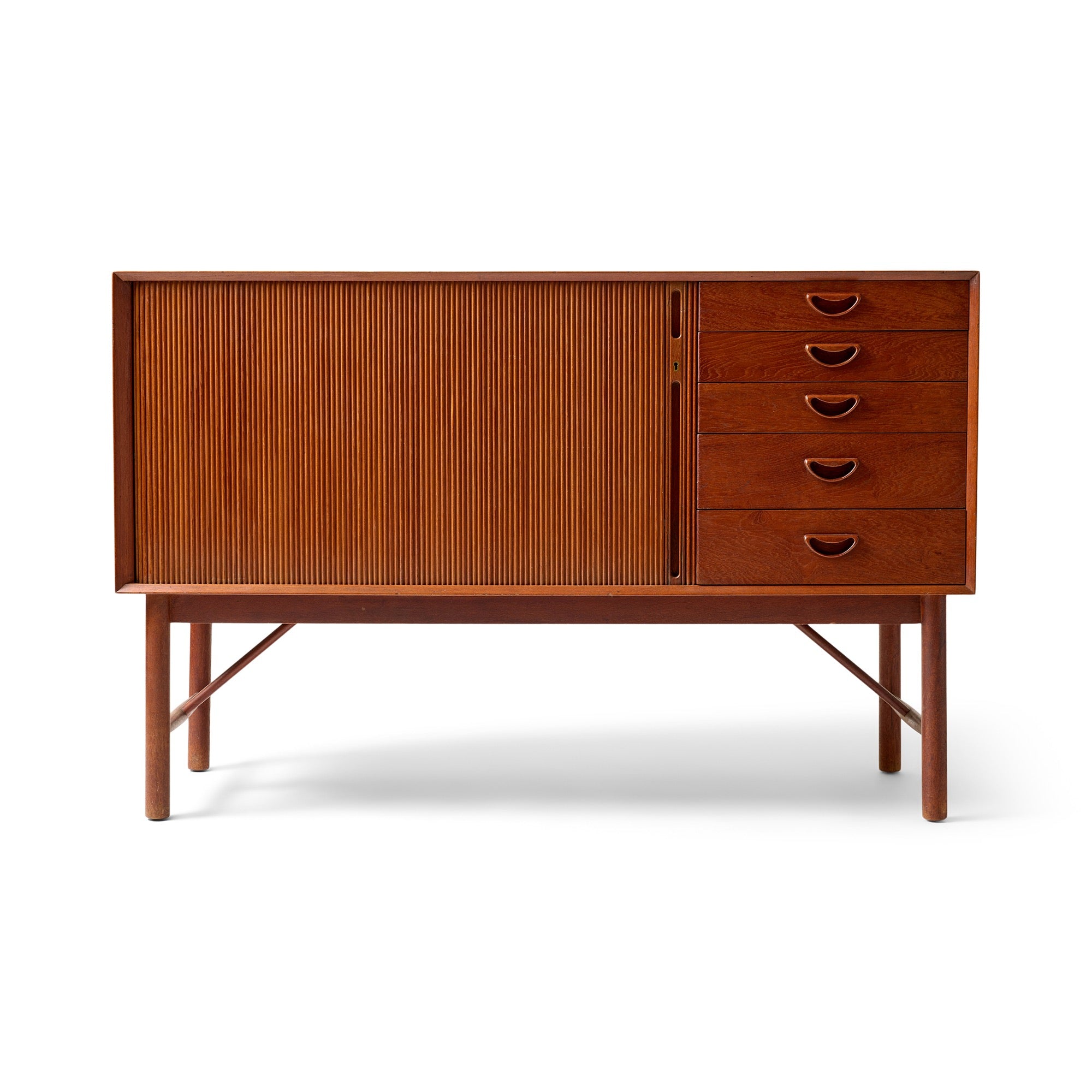 Hvidt & Nielsen Tambour Credenza by Peter Hvidt & Orla Mölgaard