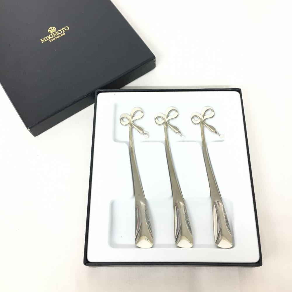 ✤ MIKIMOTO ミキモト ✤ パール付き フォーク スプーン 5本 セット