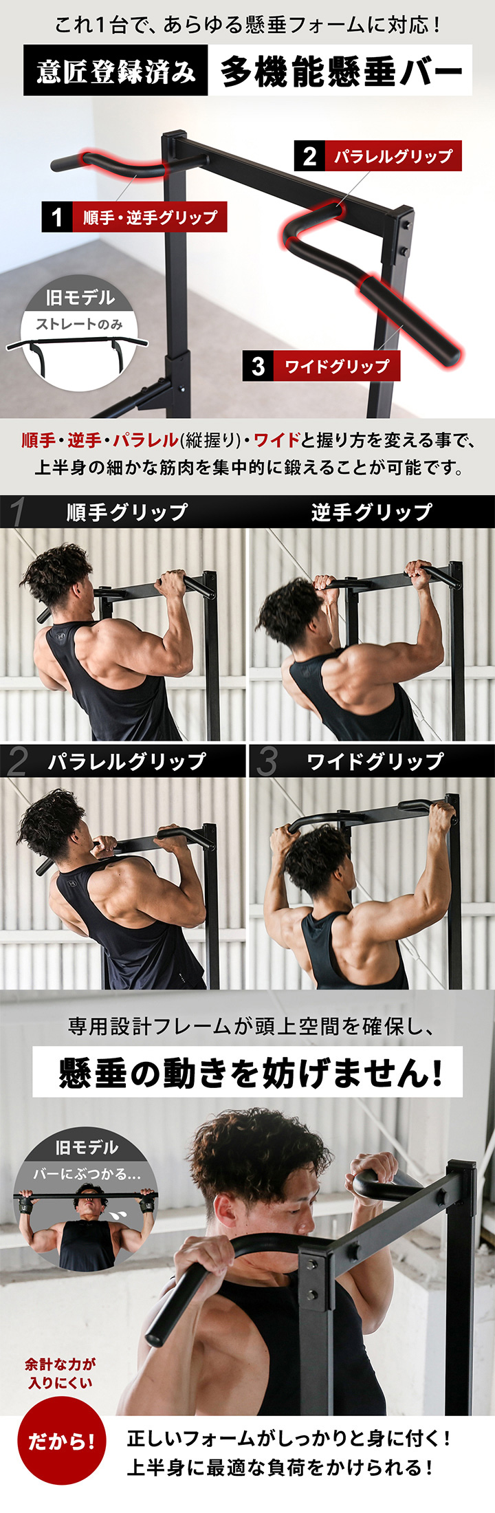 チンニングスタンド 懸垂器具 ブラック LE-CS200 BK | YOCABITO