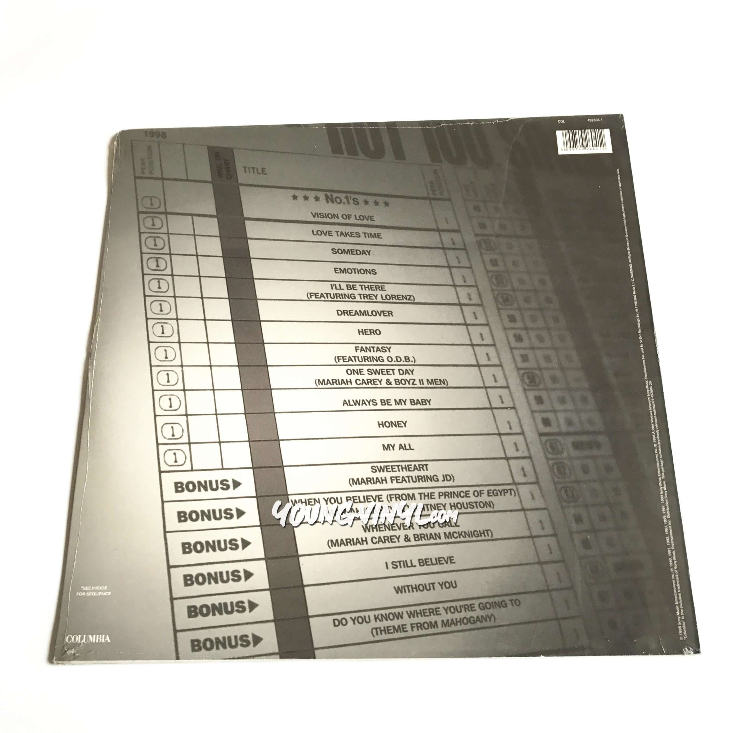 Mariah Carey #1's Vinyl EU 1st Pressing 2LP Sealed - Young Vinyl