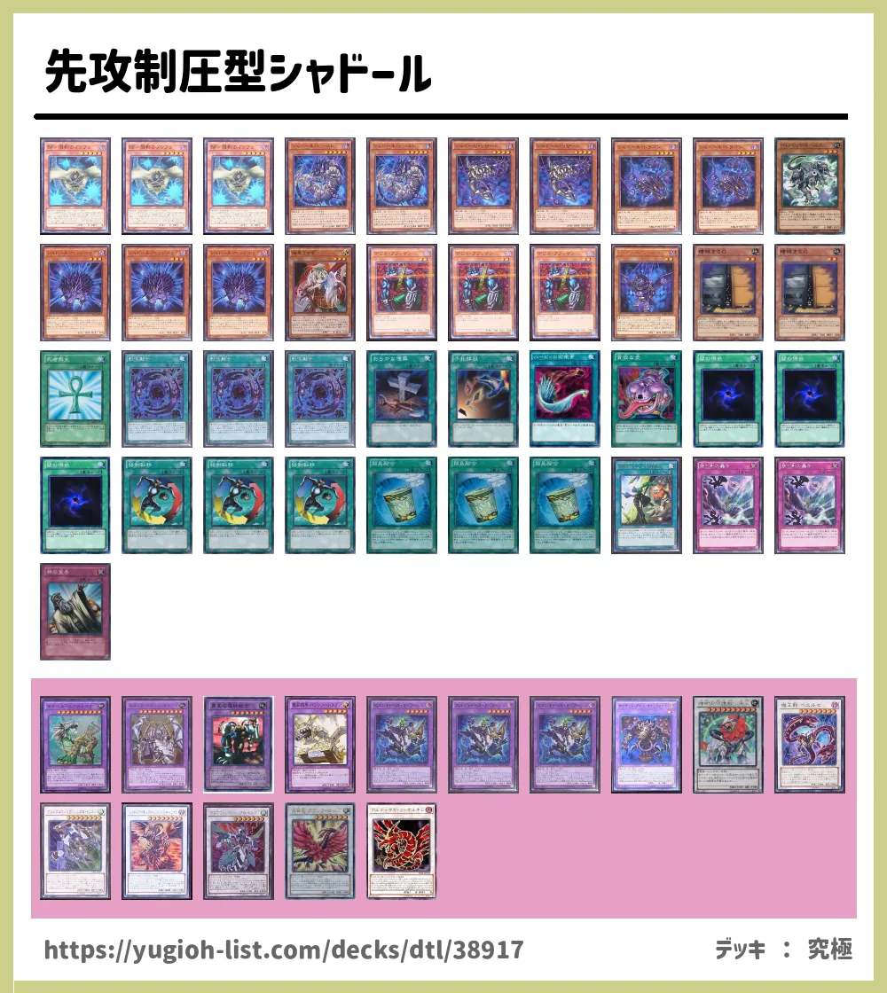 先攻制圧型シャドール遊戯王デッキレシピシャドール【メタ