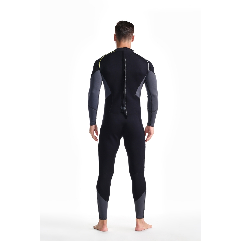 ZCCO Men 3/2mm Back Zip Full Wetsuit | Black Gray – zcco.com