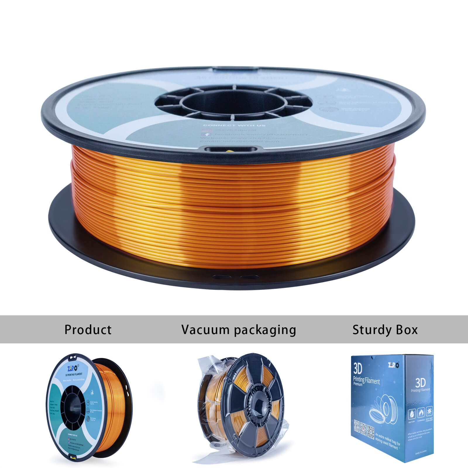 ZIRO Silk PLA Filament 1.75mm, Red Copper – ZIRO 3D
