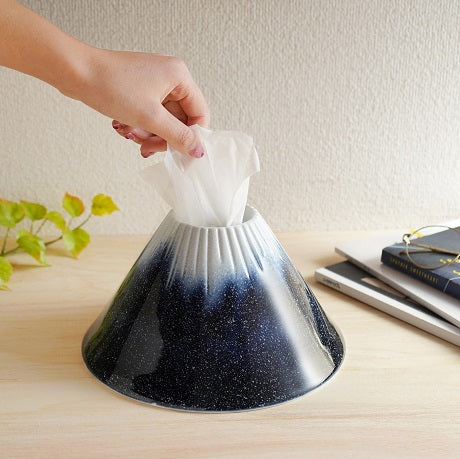 雪景色藍富士 ティッシュディスペンサー（ティッシュケース） – 食器