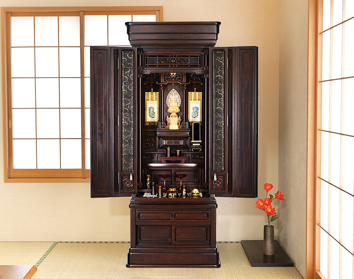 床置き唐木仏壇 風儀 紫檀・黒檀 21×54号 | 仏壇・仏具・位牌の専門店