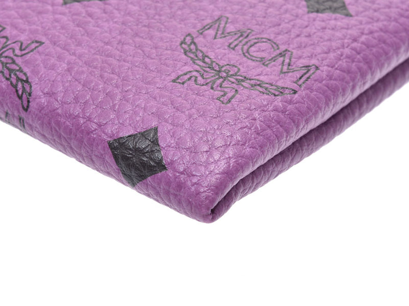 MCM ポーチ ノベルティ パープル メンズ レディース カーフ クラッチ