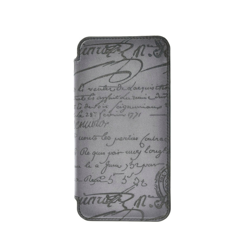 ベルルッティiPhone13 Pro Maxケース グレー ユニセックス 携帯