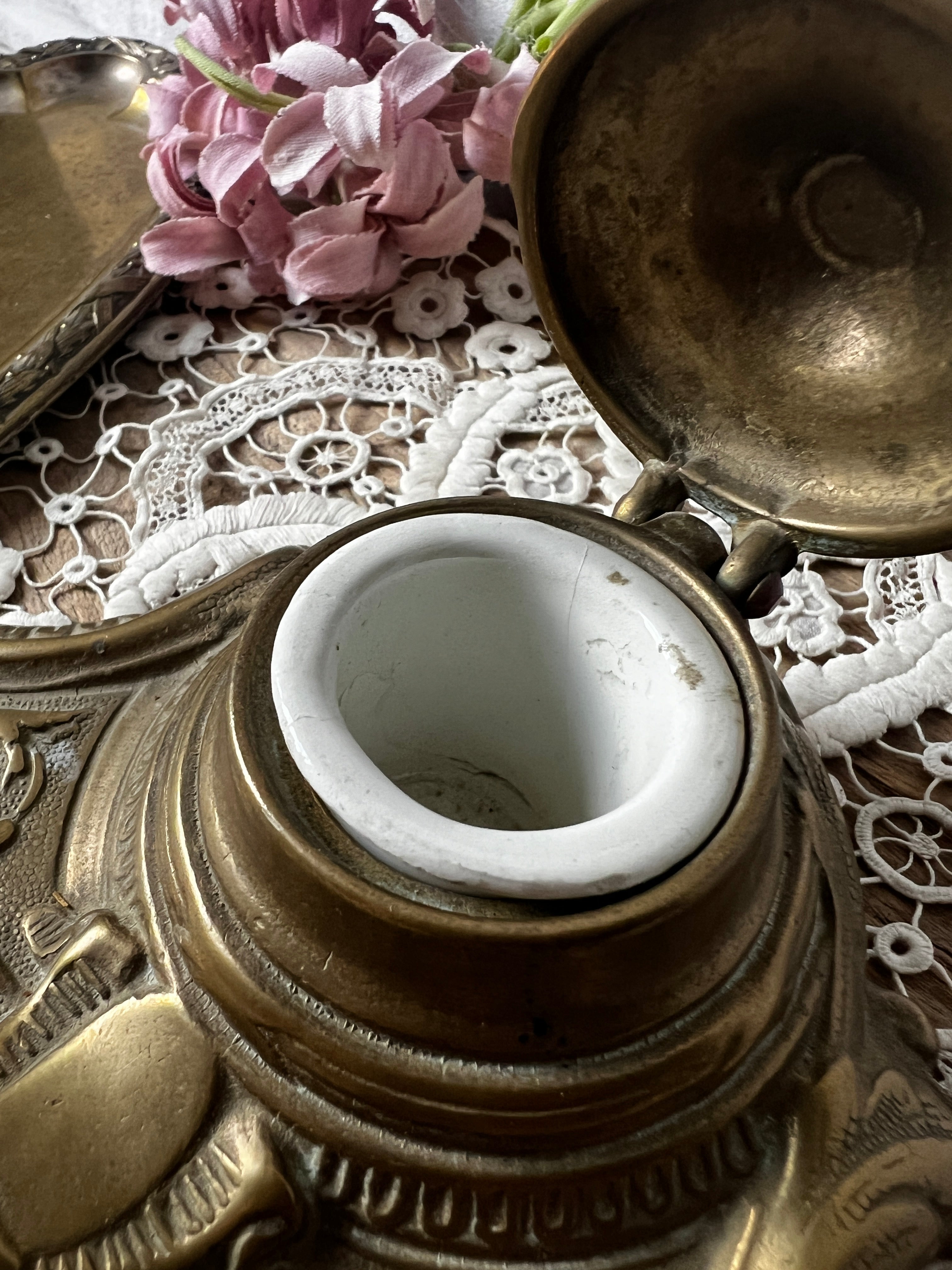 ☆真鍮製インク壺 – France Antique 銀色アンティーク