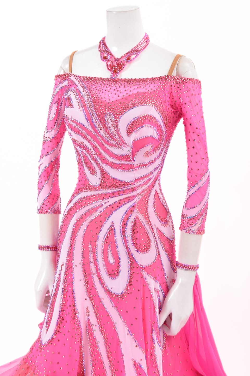 スタンダードドレス WS0738D セリース/ホワイト S 社交ダンス モダン