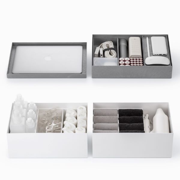 ライクイット タイディアップボックス D3725（ボックス深型）グレー