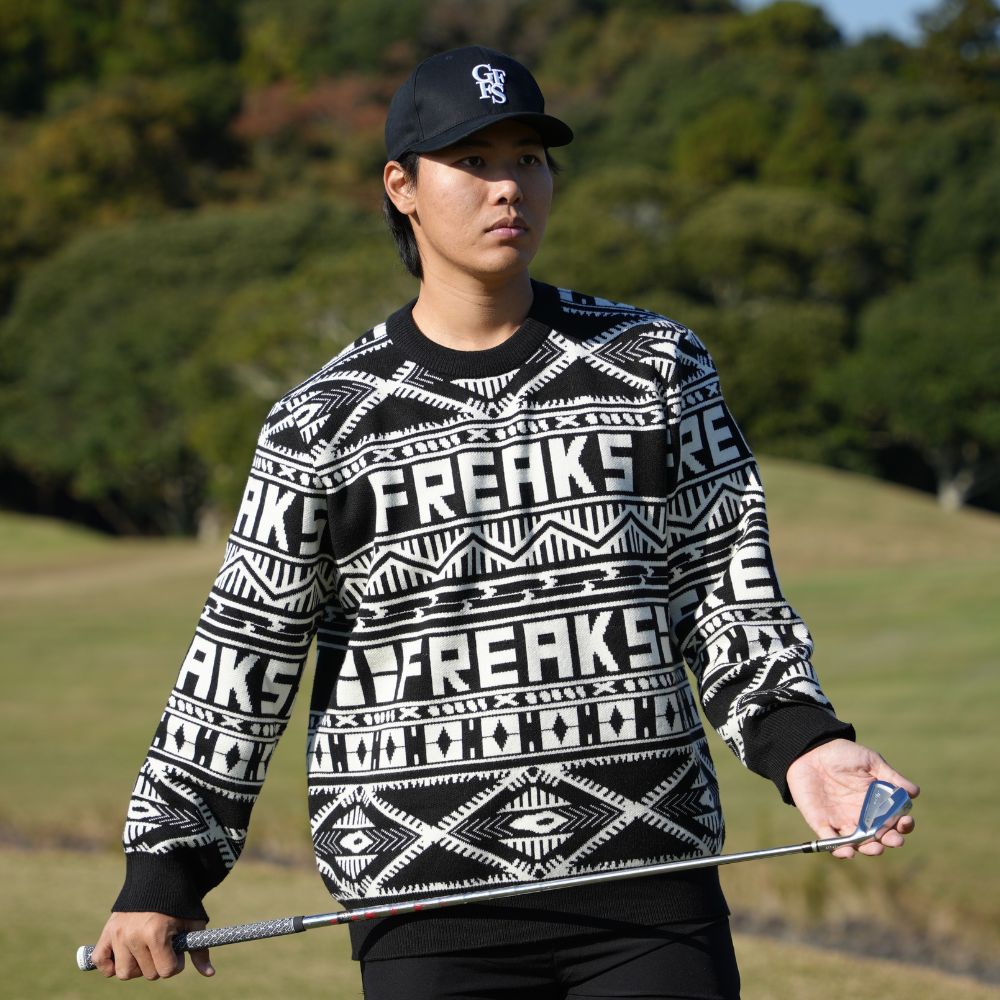 Freaks All Over Pattern Knit Sweatshirt – GOLF FREAKS STORE