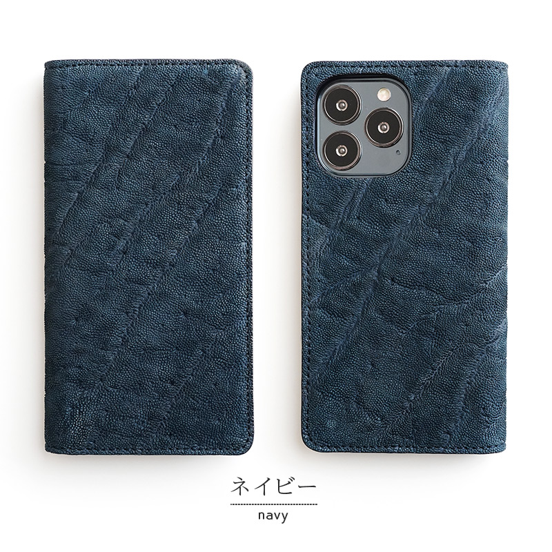 象革】iPhone15Pro ケース 手帳型 本革 エキゾチック レザー WINGLIDE