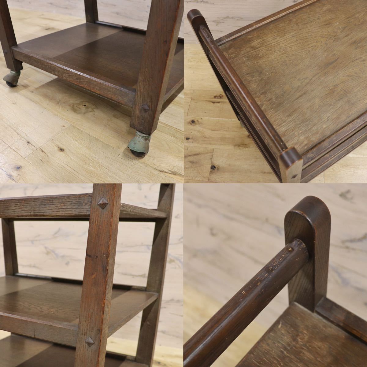 GMGK214○神戸家具 永田良介商店 キャスターワゴン キッチンワゴン