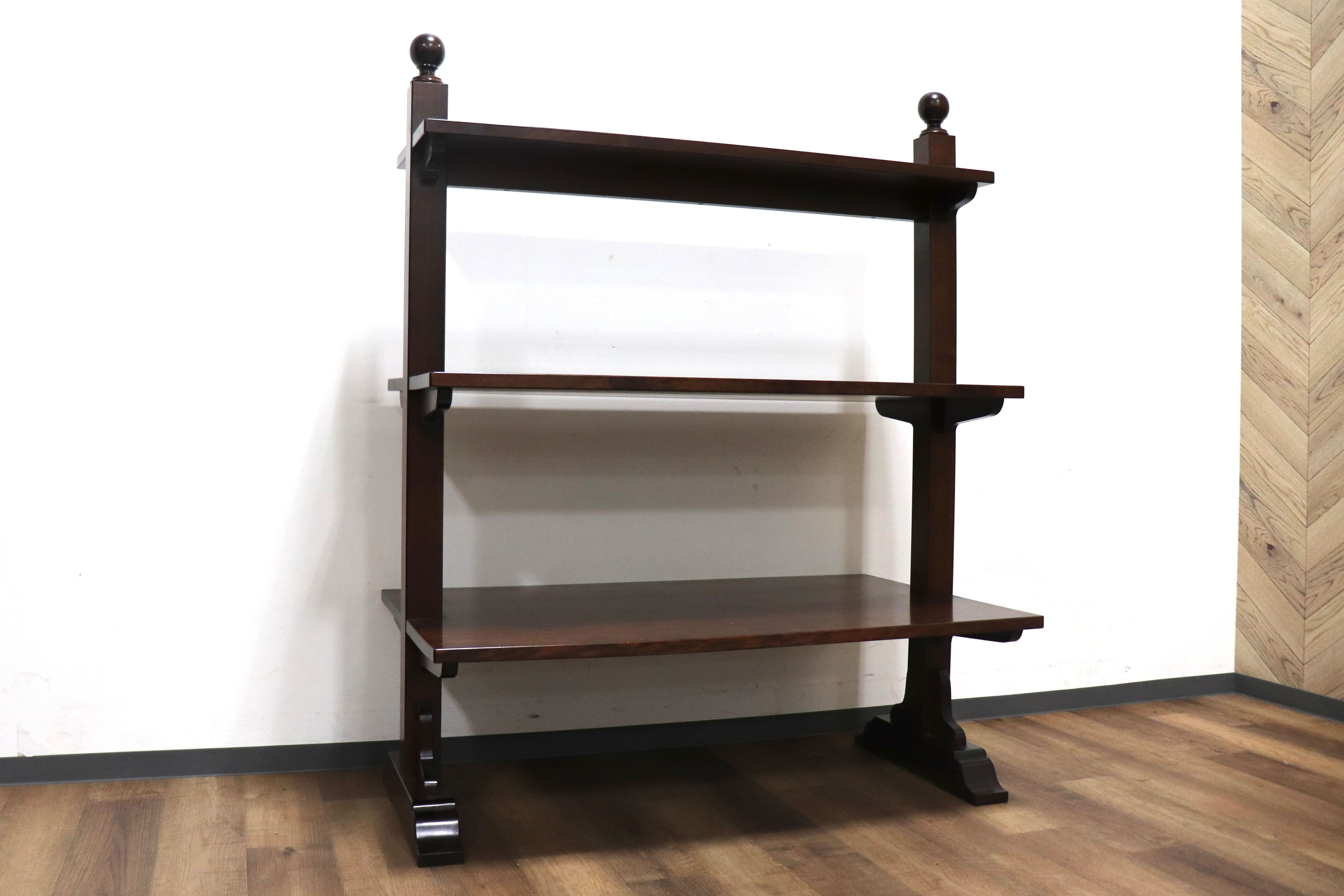 GMHN63○民芸家具 シェルフ 飾り棚 店舗什器 ミズメザクラ 無垢