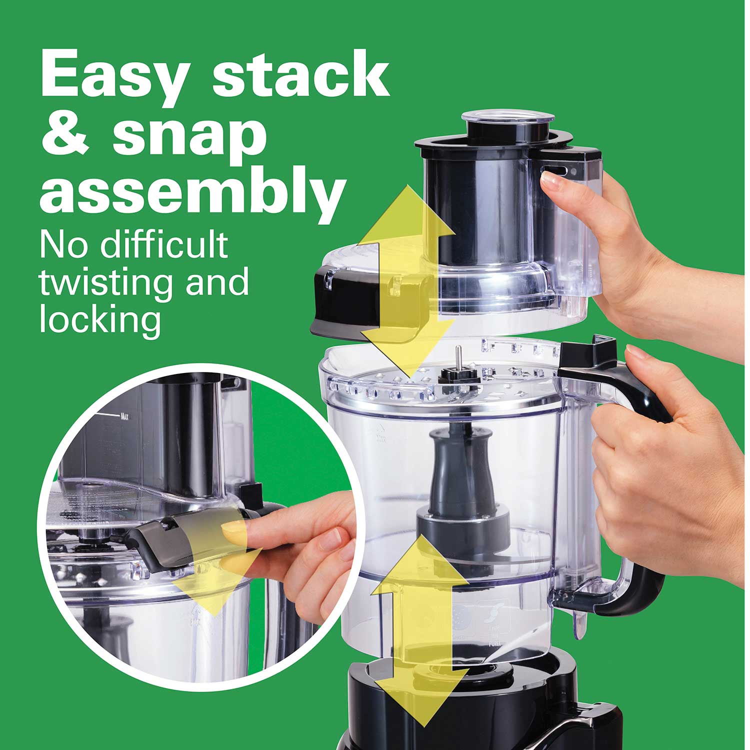 12-Cup Stack & Snap™ Food Processor - 70727 | HamiltonBeach.com