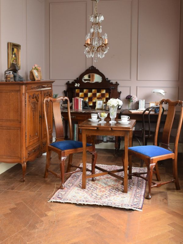 イギリスのアンティーク家具、美しいタイルとミラーが付いたウォッシュ