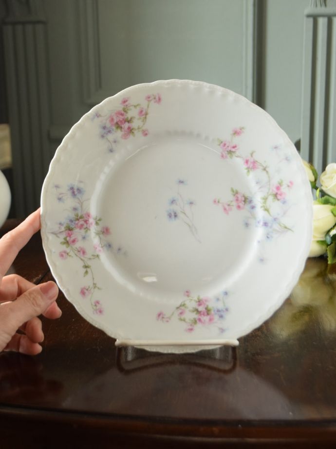 フランスから届いたリモージュのアンティークプレート、Theodore