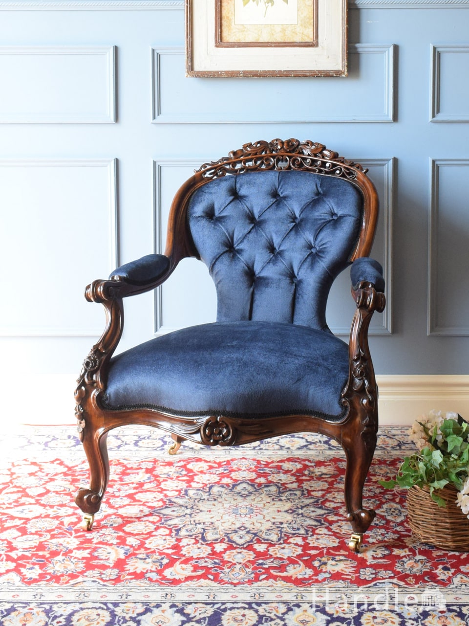 アンティークのウィングバックチェア、英国のヴィンテージの革張り