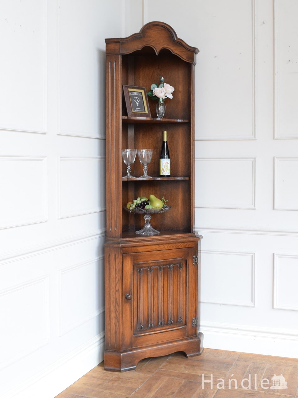 木製三段ラック・アンティーク - アンティーク シェルフ 3段 WEED