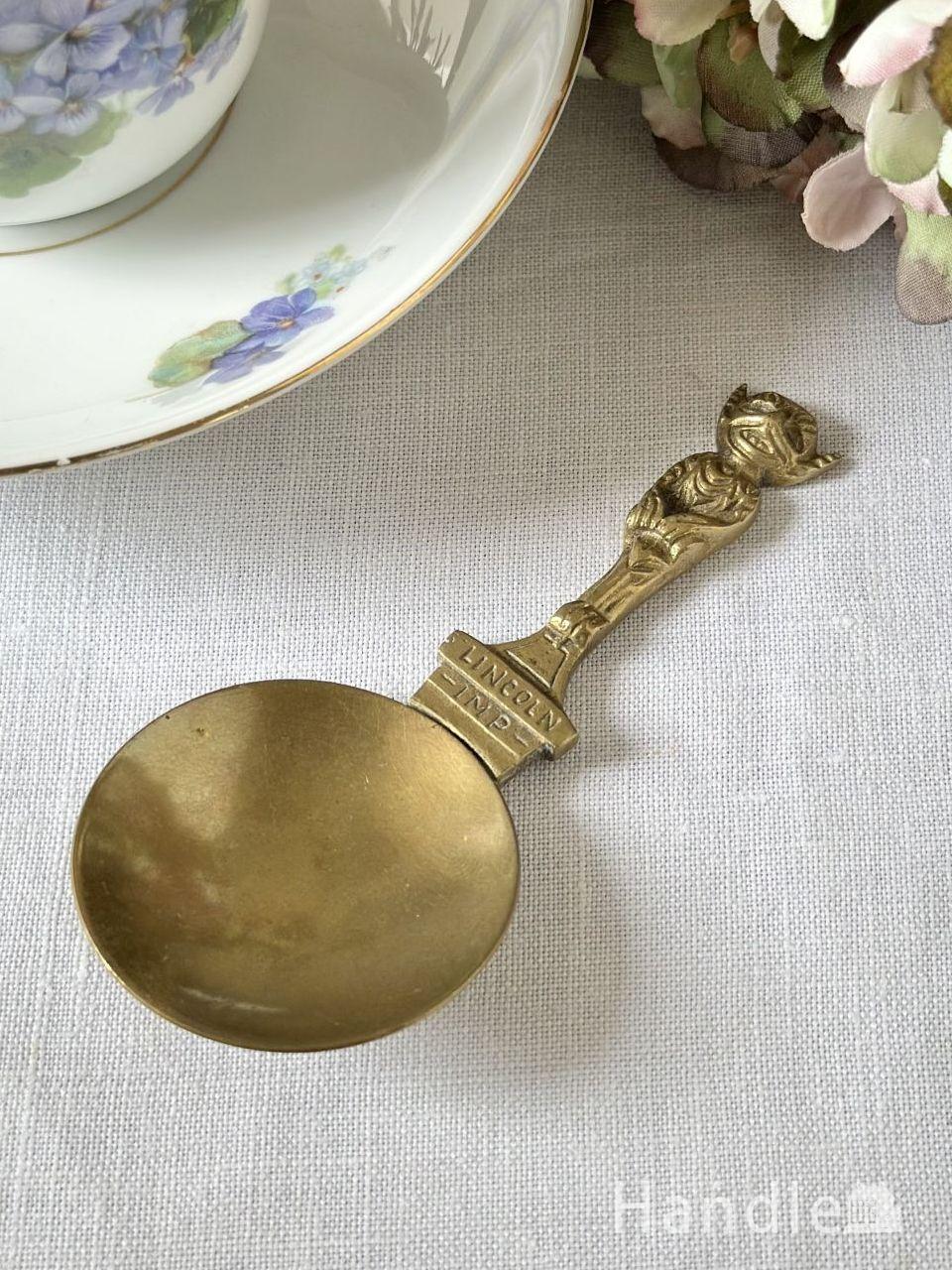 Lincoln Impのスーベニアスプーン、イギリスから届いたアンティークの