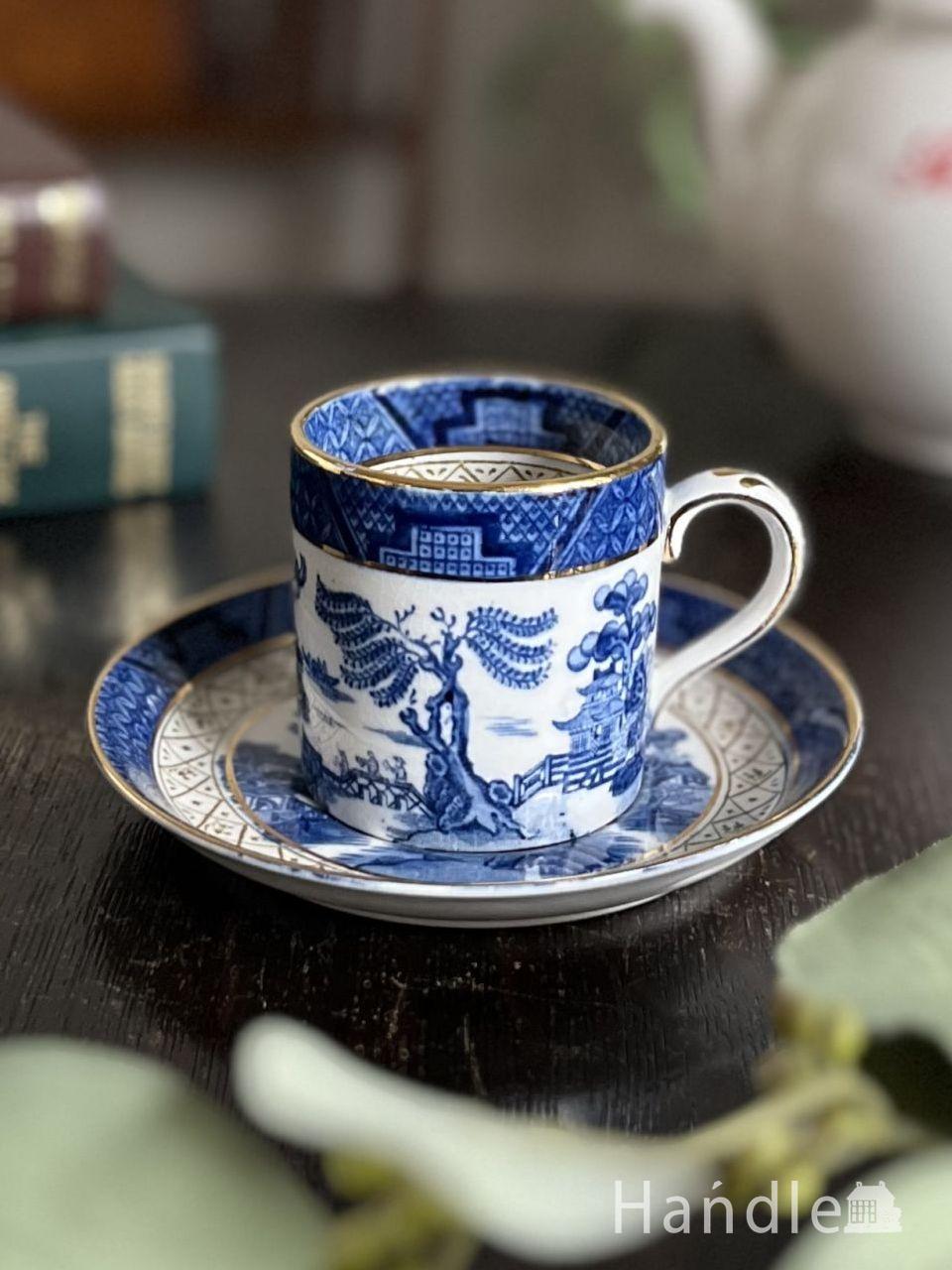 英国アンティークのデミタスカップ＆ソーサー、BOOTHS （ブース社）の