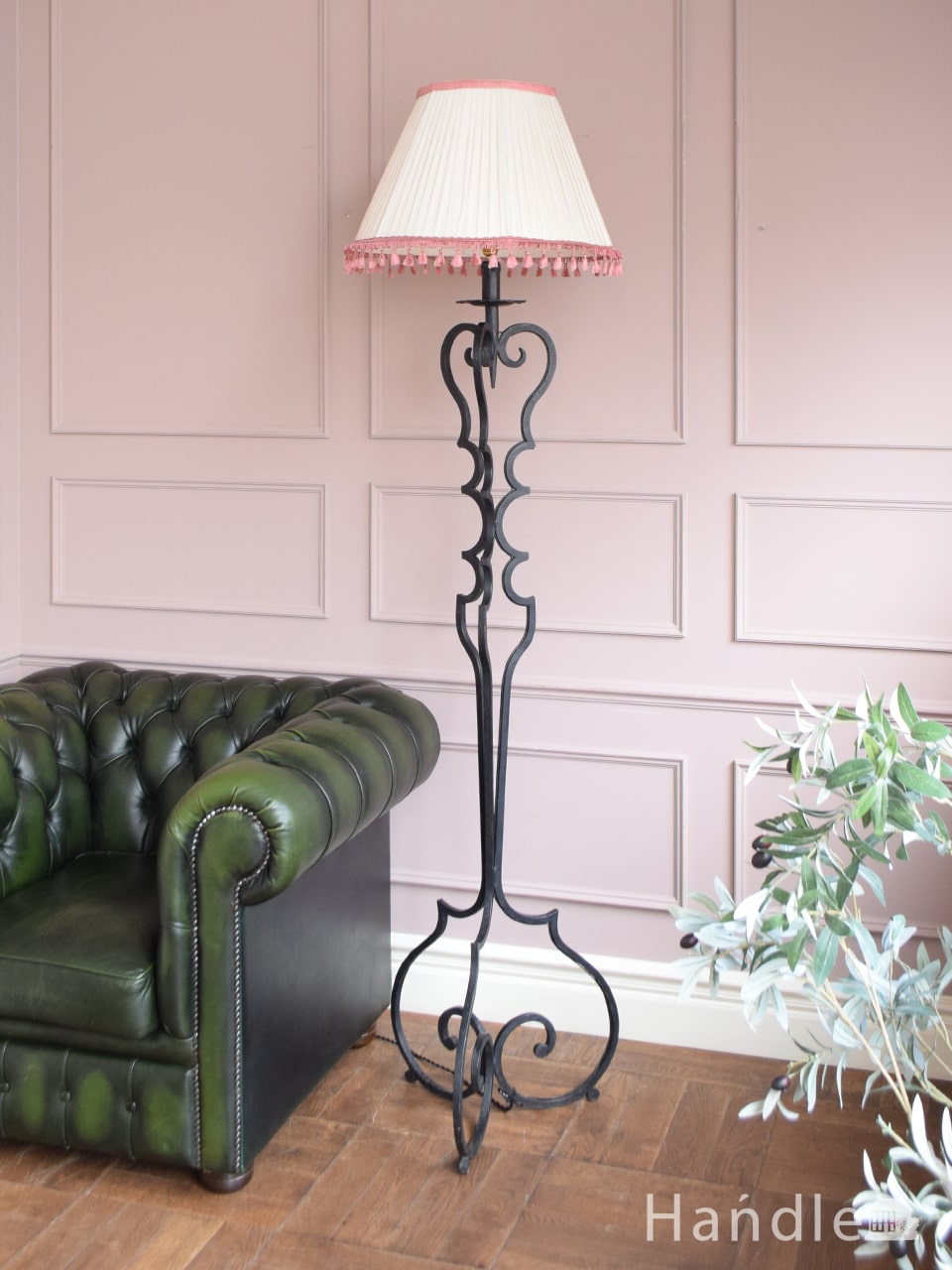 英国のアンティーク照明、海外らしいおしゃれなスタンドライト(k-998-f