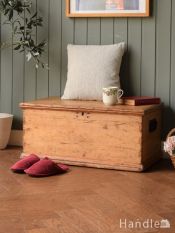 イギリスから届いたアンティークの裁縫箱、木製のソーイングボックス(x