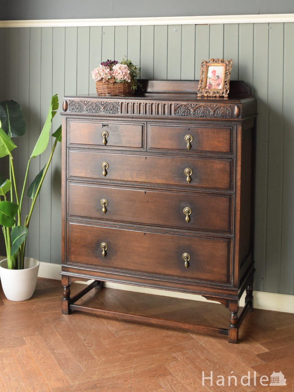 フランスからのビンテージ家具、アンティークのチェスト（ドロワー）(x