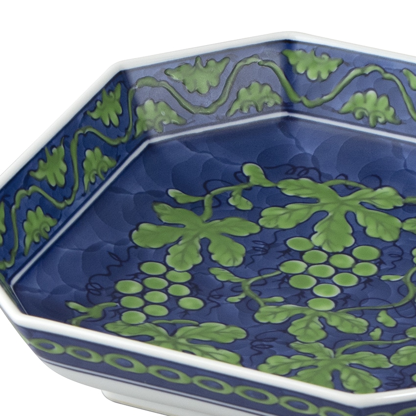 源右衛門窯 緑彩葡萄絵 方皿: TORIYOSE | HANEDA Shopping 羽田空港
