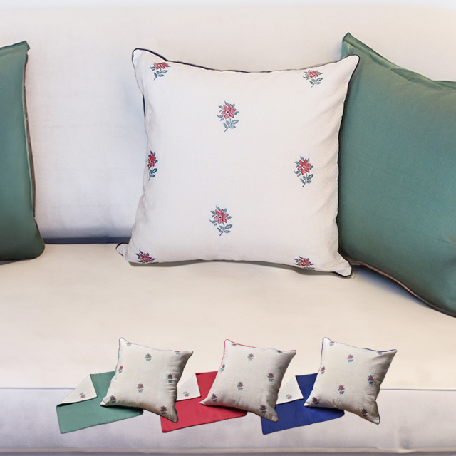 クッションカバー 花柄 おしゃれ オロペサ 裏無地 45×45cm