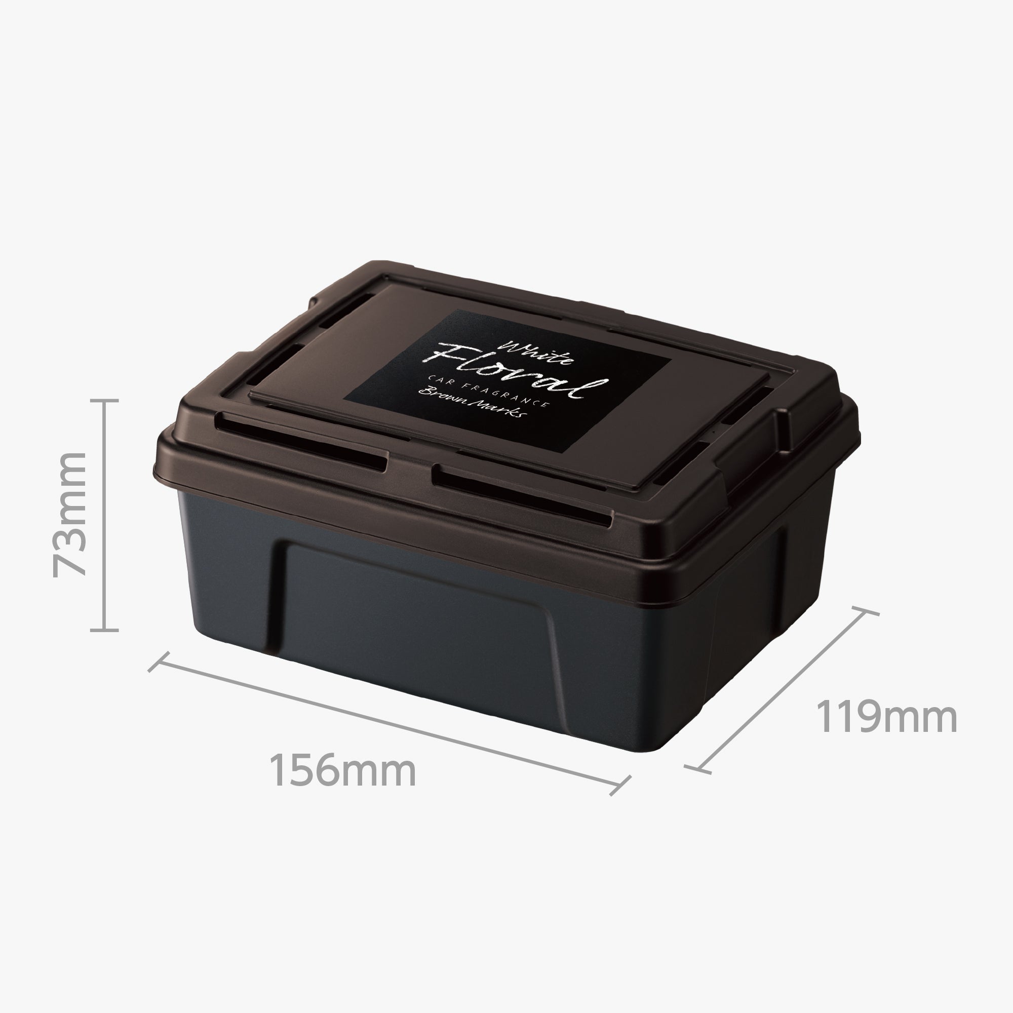 ブラウンマークス ラージボックス ホワイトフローラル | カー