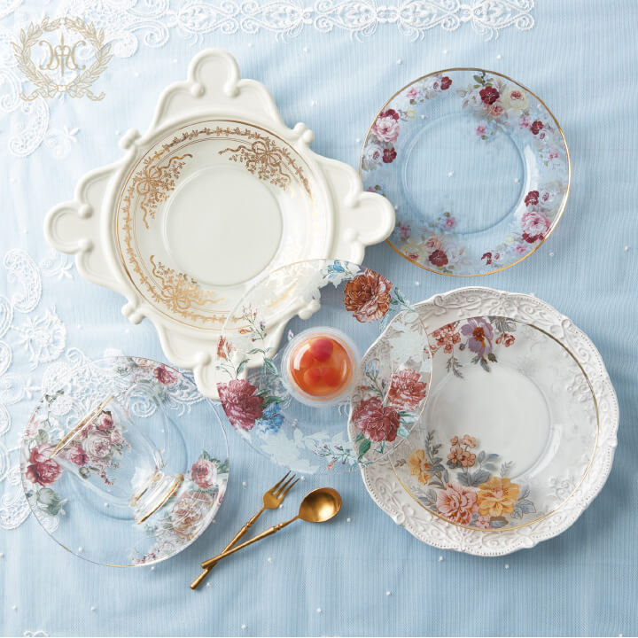 カメリアガラスプレート20cm｜輸入食器・雑貨の通販 | 輸入雑貨の通販