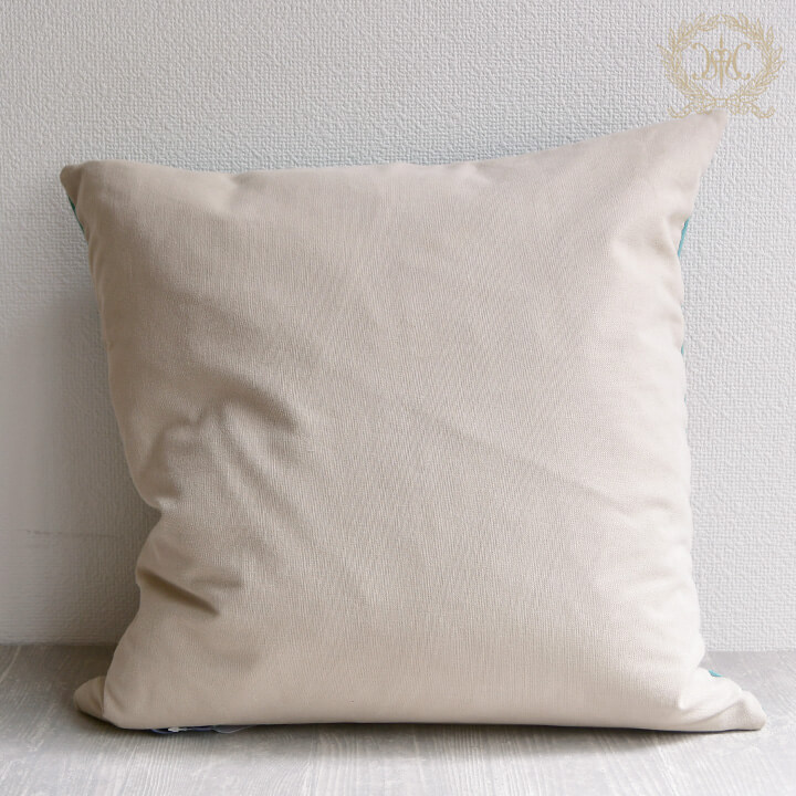 ARTdeLYSフランス製ゴブラン織クッション/Mローズ/グリーン50x50cm