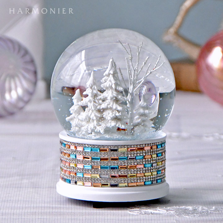 ジュエルスノードームオルゴール/チャーチ｜クリスマス雑貨の通販